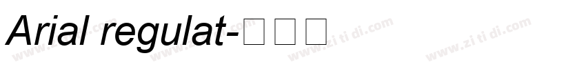 Arial regulat字体转换
